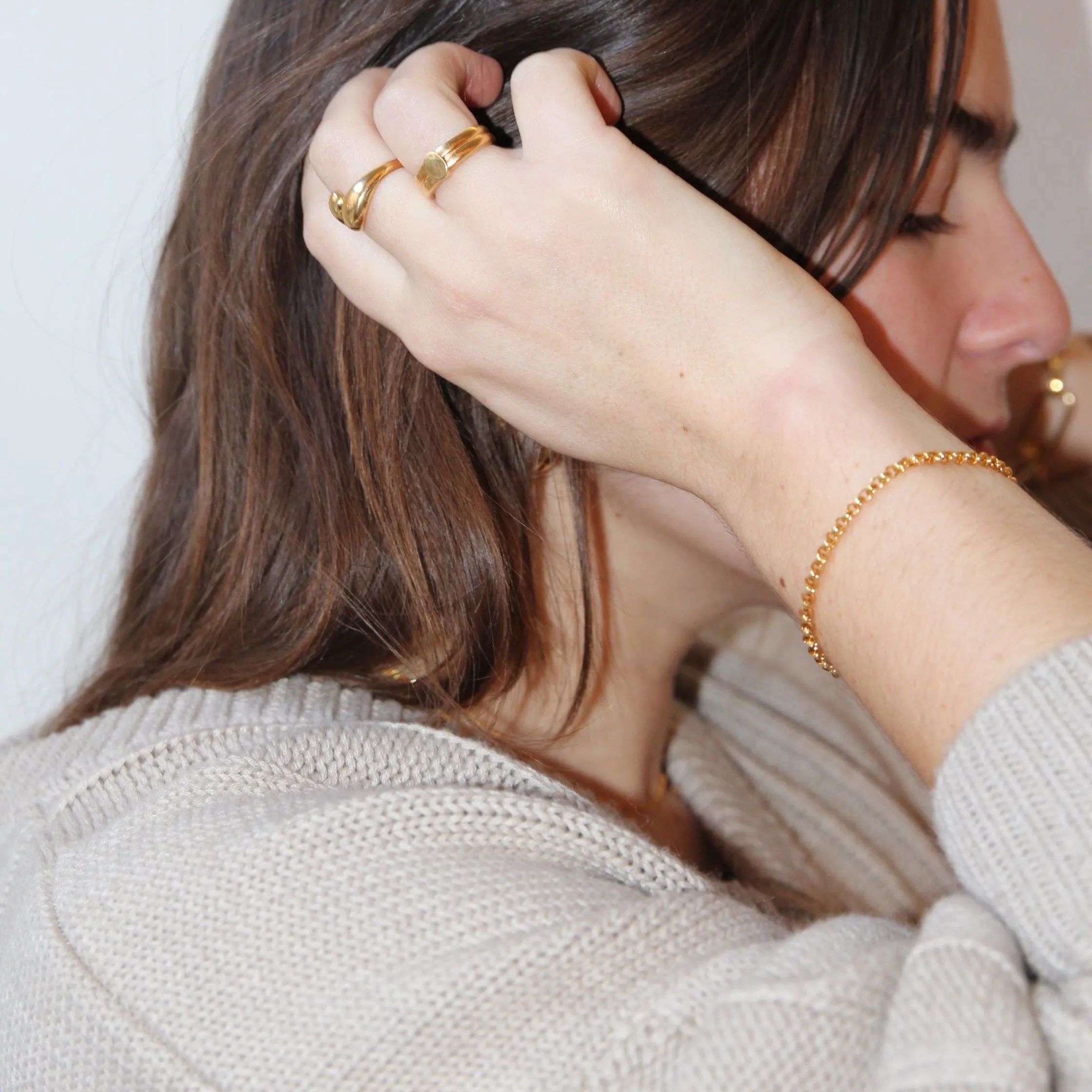 THE RILEY ROLO BRACELET - Solid 14k gold