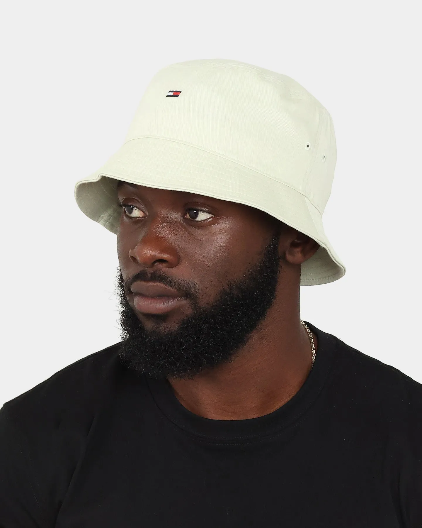 Tommy Jeans Flag Bucket Hat Ivory
