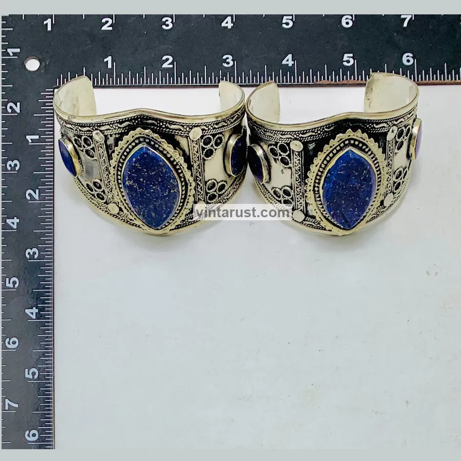 Tribal Handmade Bracelet With Lapis Lazuli Stone
