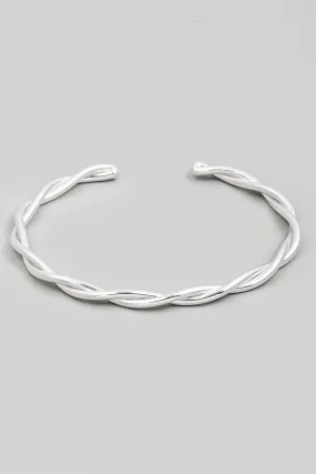 Twisted Silver Cuff Bracelet