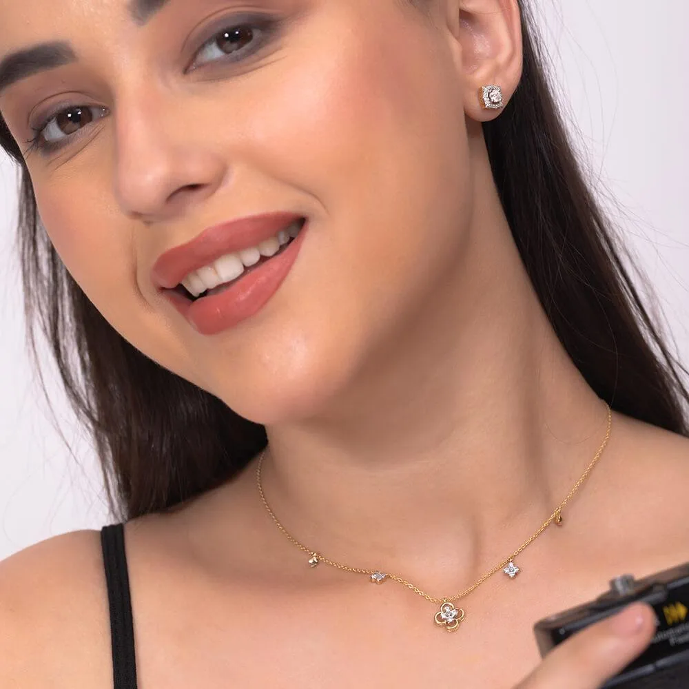 Tyma Silver Station Necklace | 22KT Gold Vermeil