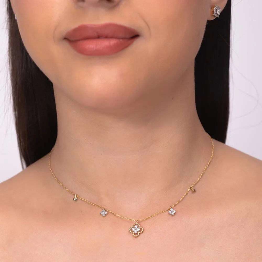 Tyma Silver Station Necklace | 22KT Gold Vermeil
