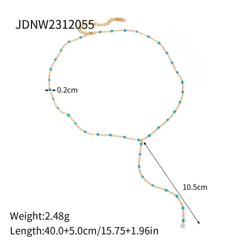 VAIGE Trendy 18K Gold Plated Stainless Steel Rice Bead Chain Bracelet - Fashion Jewelry Gift for All Occasions