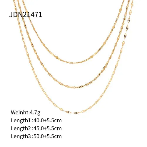 VAIGE Trendy 18K Gold Plated Stainless Steel Rice Bead Chain Bracelet - Fashion Jewelry Gift for All Occasions