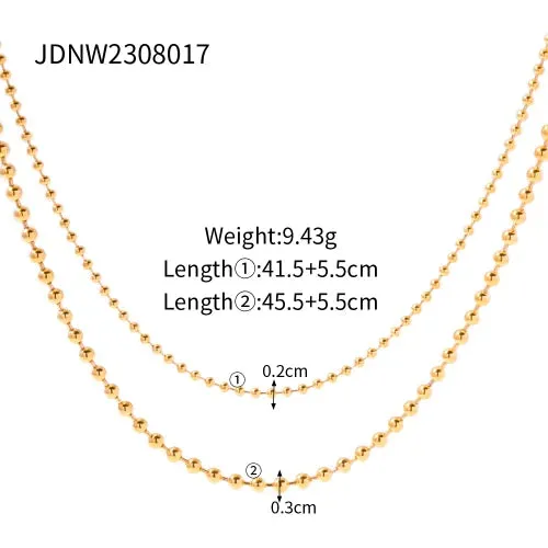 VAIGE Trendy 18K Gold Plated Stainless Steel Rice Bead Chain Bracelet - Fashion Jewelry Gift for All Occasions