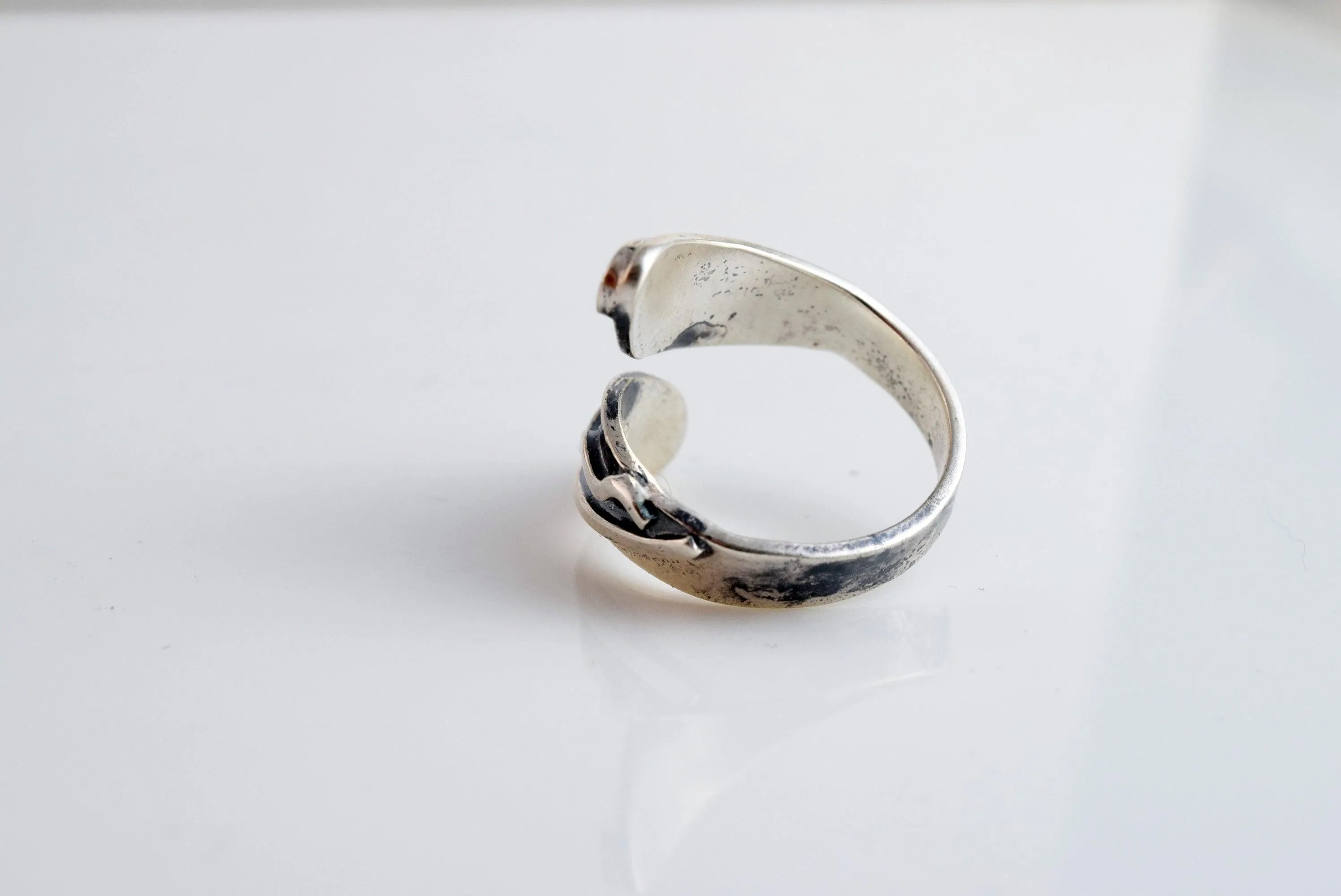 Vintage Sterling Mexican Bypass Ring from Taxco
