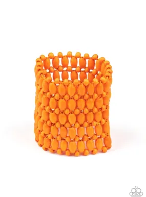 Way Down In Kokomo - Orange Bracelet - Paparazzi Accessories