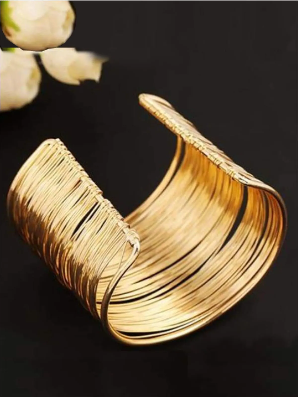Women's Gold Wire Cuff Bracelet