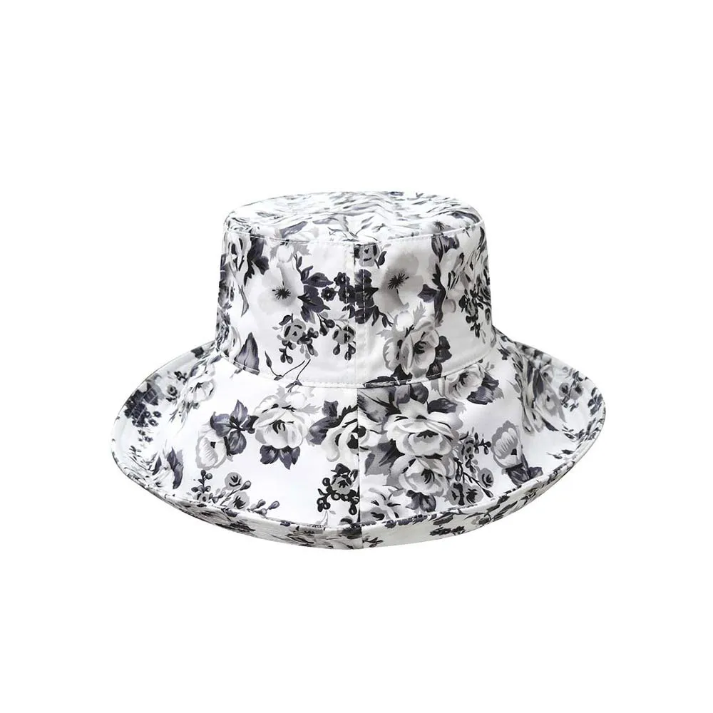 Women's Wide Brim Floral Bucket Hat